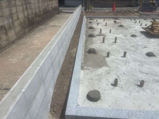 桑名市佛眼院　永代供養墓工事　㉘外柵設置工事